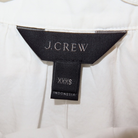 J. Crew White Ruffles Buttons Blouse  XXXS  *NWT* - Picture 4 of 5
